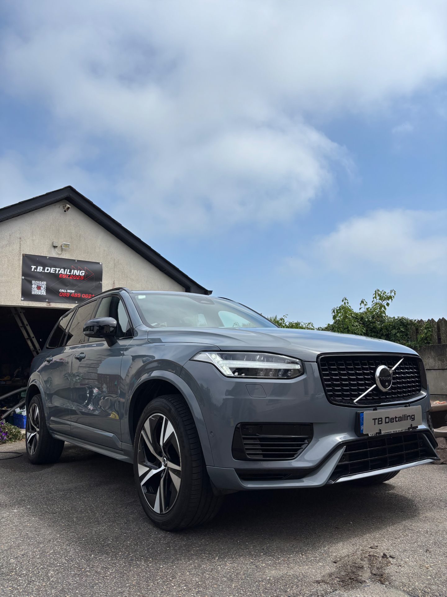 Grey Volvo SUV professionally detailed by T.B.Detailing Arklow